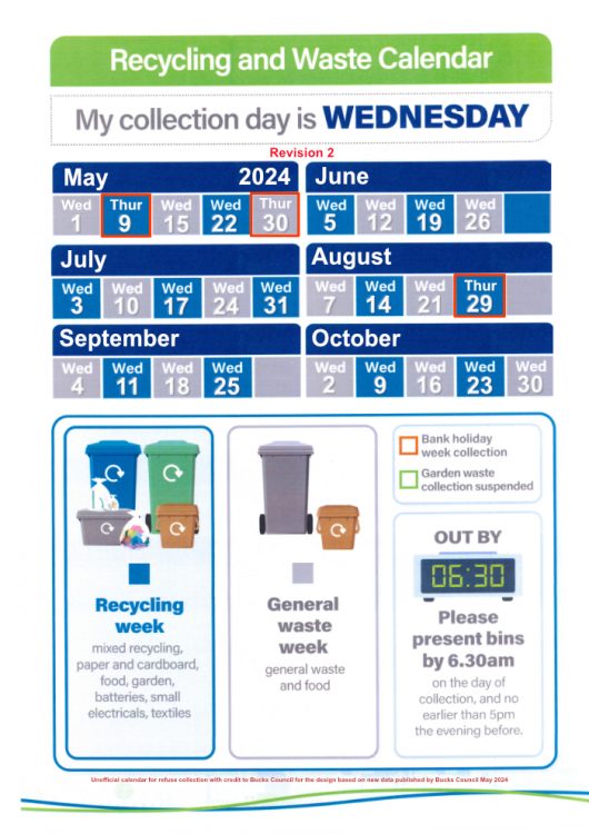 Recycling and Waste Calendar